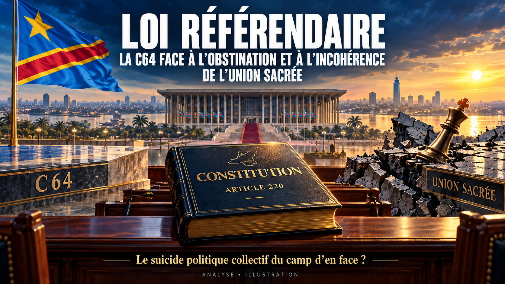 LOI RÉFÉRENDAIRE : LA C64 FACE À L’OBSTINATION ET À L’INCOHÉRENCE DE L’UNION SACRÉE: Est-ce un suicide politique collectif du camp adverse?